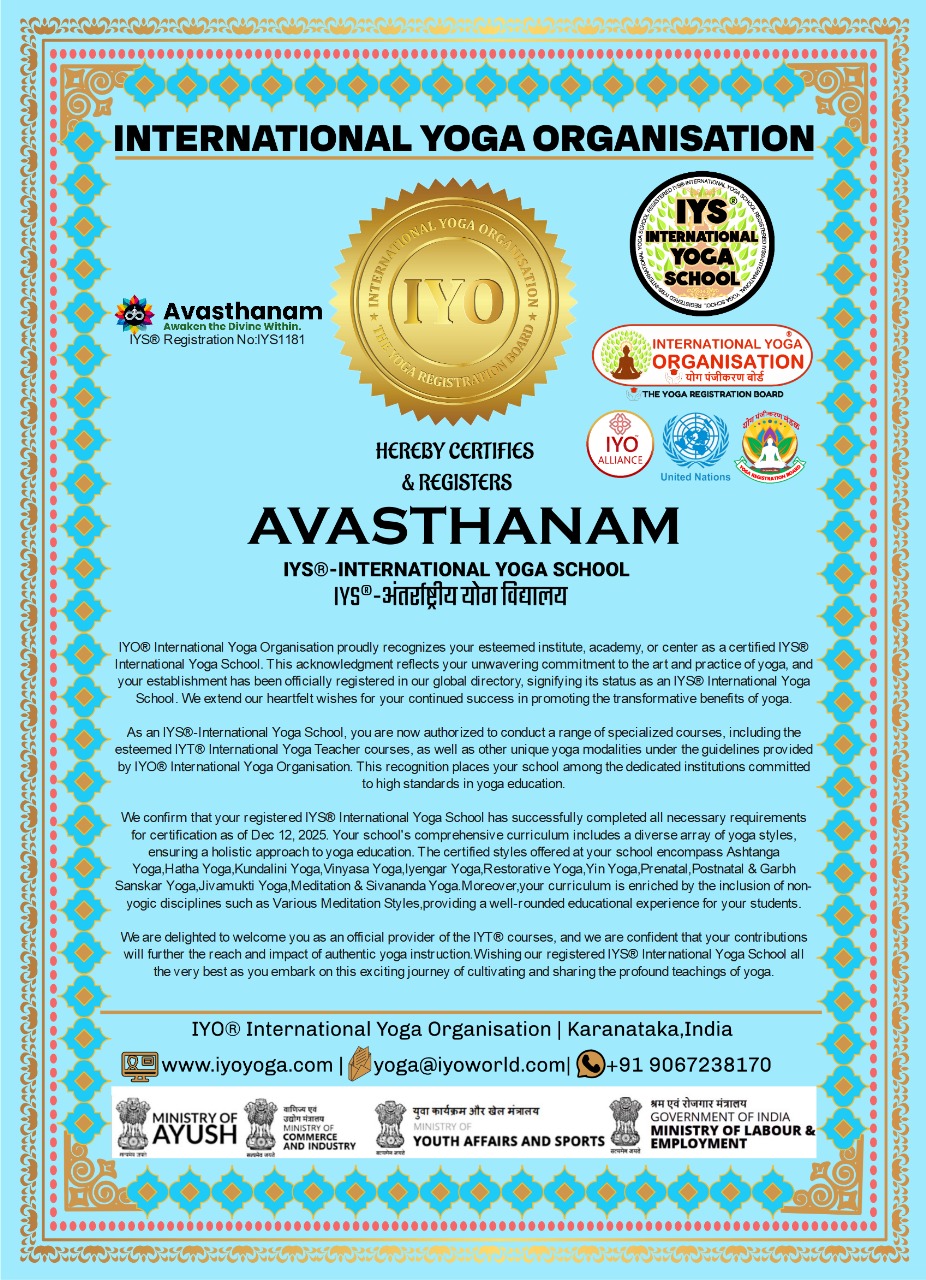 International Yoga Organisation Certificate